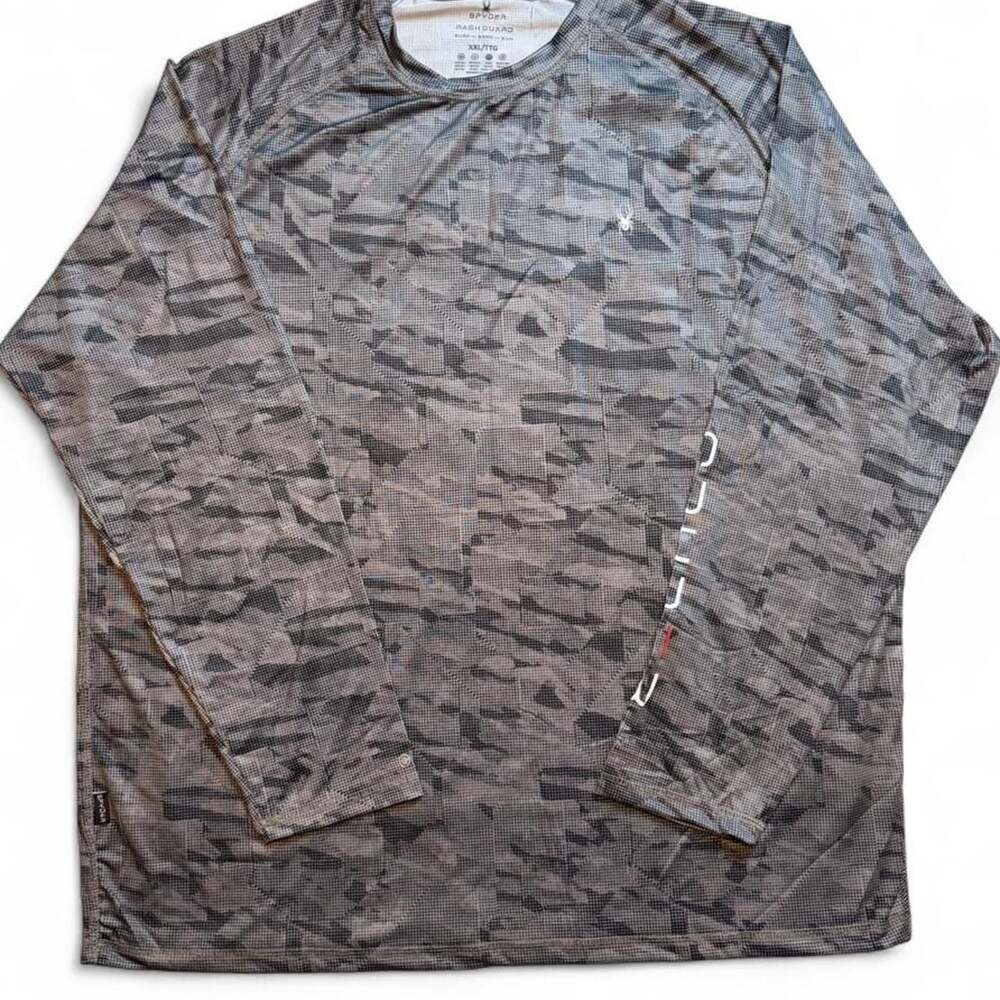 Spyder Rash Guard Camouflage Long Sleeve Surf Shirt XXL